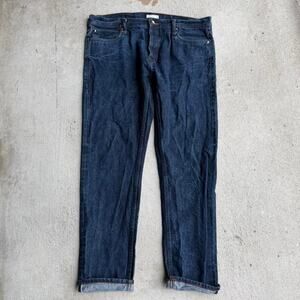 Selvedge denim jeans unbranded 38" waist raw indigo